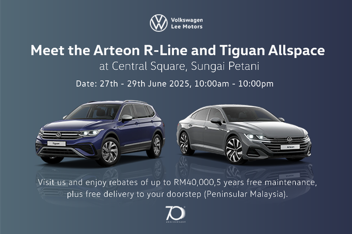 Enjoy rebates of up to RM40,000 and 5 years free maintenance.