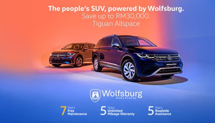Every Volkswagen traces its roots back to Wolfsburg — the birthplace of our legacy. To honour that heritage, the Tiguan Allspace arrives in a special Wolfsburg Edition, featuring exclusive touches like a proud Wolfsburg crest on the B-pillars and 'Wolfsburg Edition' floor mats. With the Volkswagen Official Universal Traffic Recorder 2.0 front & rear, this SUV pairs everyday versatility and practicality with heritage-inspired design.